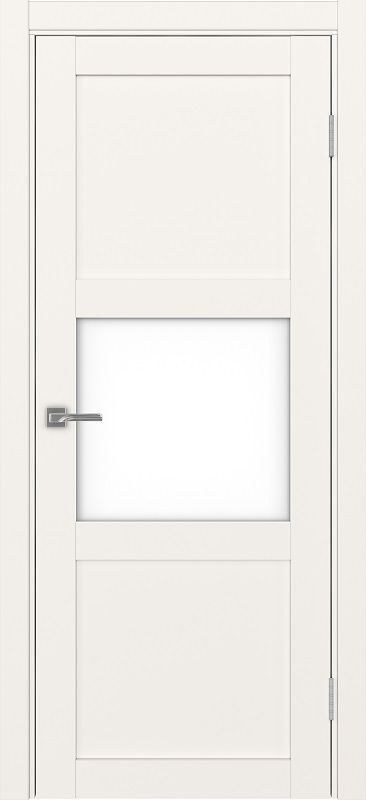 Двери в интерьере - Дверь Эко 530.121 бежевый, lacobel белый