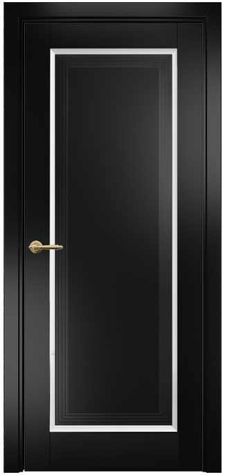Двери в интерьере - Дверь Оникс Тоскана 1 эмаль черная/белая, глухая