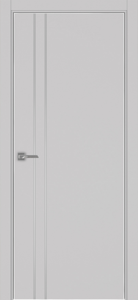 Двери в интерьере - Дверь Эко 205 пепельный молдинг SC, кромка AL хром SC с 4-х сторон, глухая