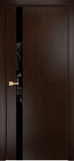 Двери в интерьере - Дверь Оникс Верона 1 палисандр, триплекс черный