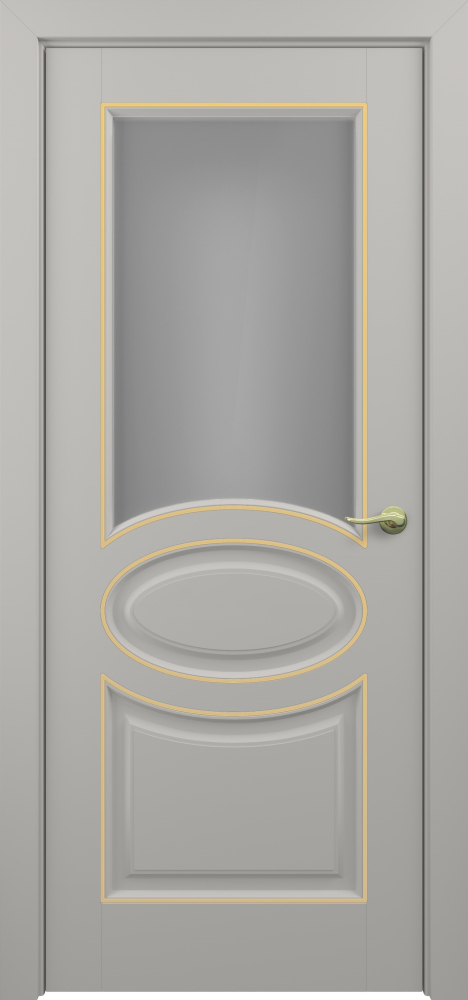 Двери в интерьере - Дверь Z Provans Т2 эмаль серая patina Gold, сатинат