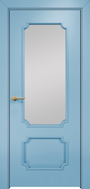 Двери в интерьере - Дверь Оникс Палермо эмаль голубая, сатинат