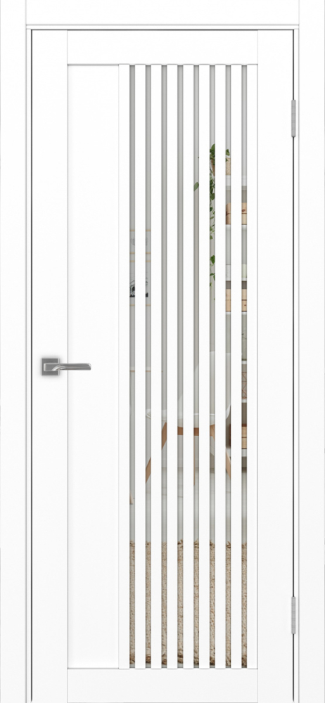 Двери в интерьере - Дверь Эко 544.12 белый снежный, зеркало с 2-х сторон