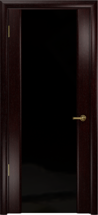 Двери в интерьере - Дверь Арт Деко Спациа-3 венге, черный триплекс