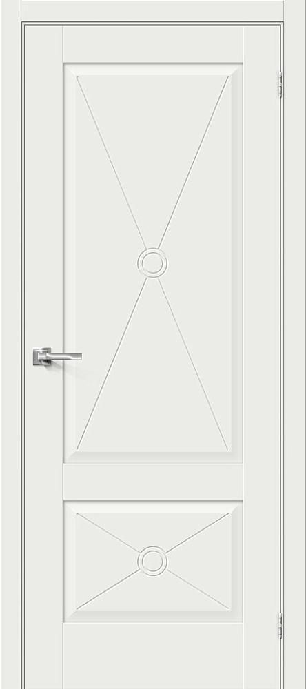 Двери в интерьере - Дверь Прима-12.Ф2 эмалит white matt, глухая