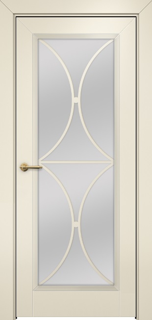 Двери в интерьере - Дверь Оникс Шанель 1 фрезерованная эмаль слоновая кость, сатинато с решеткой