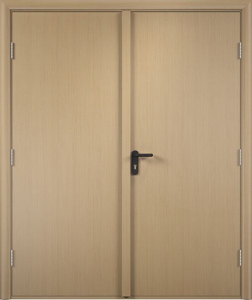 Двери в интерьере - Дверь противопожарная V ДПГ+ДПГ финиш-пленка 60 мин, беленый дуб