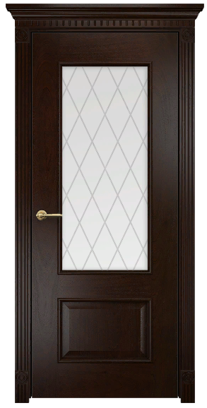Дверь Оникс Марсель палисандр, сатинат художественный решетка. Фото №2
