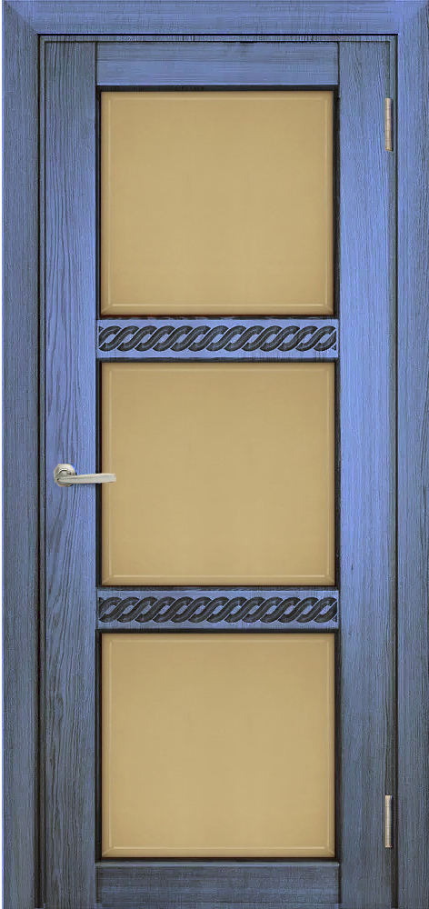 Двери в интерьере - Дверь Берест массив сосны Браво можжевельник, фреза коса, стекло бронза