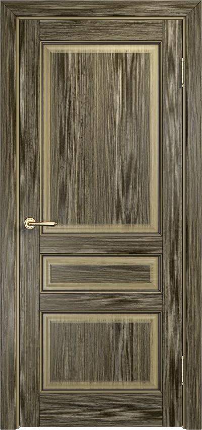 Двери в интерьере - Дверь Итальянская Легенда браш массив сосны 5Ш мох с черной патиной, глухая