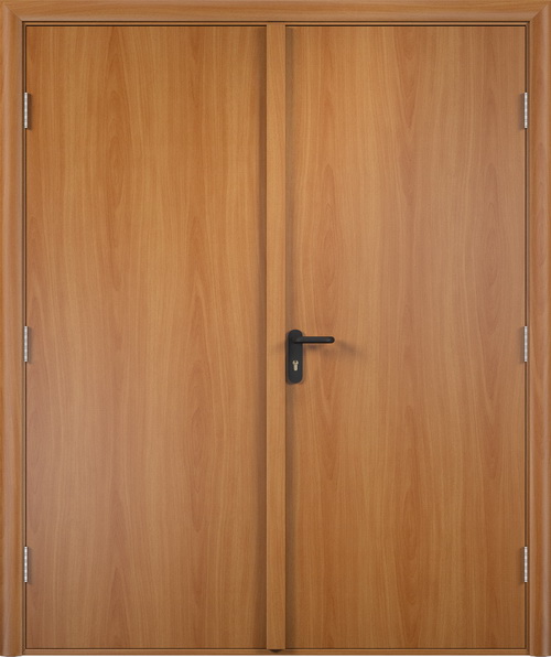 Двери в интерьере - Дверь противопожарная V ДПГ+ДПГ финиш-пленка 30 мин, миланский орех