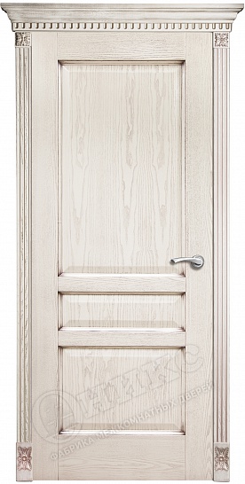 Двери в интерьере - Дверь Оникс Италия 3 эмаль слоновая кость с патиной, глухая