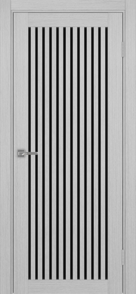 Двери в интерьере - Дверь Эко 543.2 дуб серый, lacobel черный