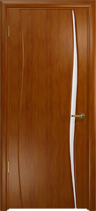 Дверь Арт Деко Вэла-1 темный анегри, белый триплекс