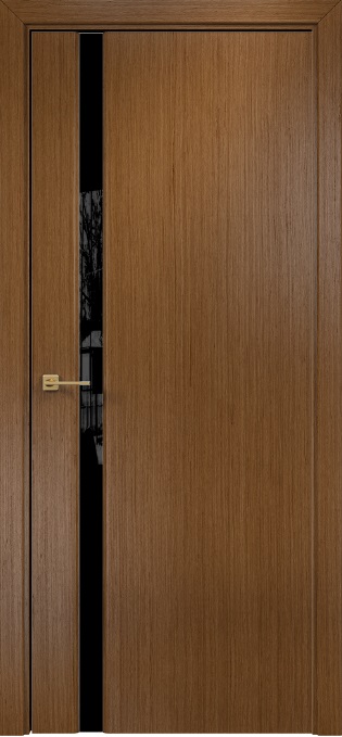 Двери в интерьере - Дверь Оникс Престиж 1 орех, триплекс черный