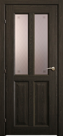 Двери в интерьере - Дверь Краснодеревщик 6346 дуб шварц, стекло Пико
