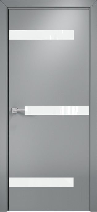 Двери в интерьере - Дверь Оникс Силуэт эмаль RAL 7040, глухая