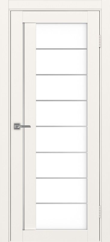 Двери в интерьере - Дверь Эко 524.22 АСС бежевый молдинг SC, lacobel белый