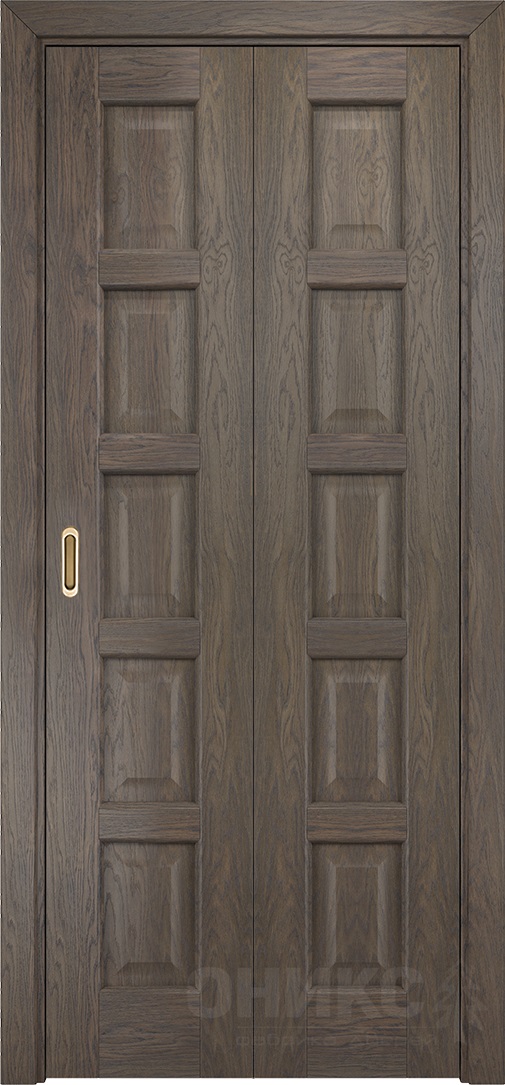 Двери в интерьере - Дверь-книжка Оникс Вена 2 дуб античный, глухая