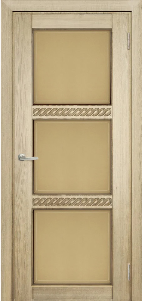 Двери в интерьере - Дверь Берест массив сосны Браво некрашеная, фреза коса, стекло бронза