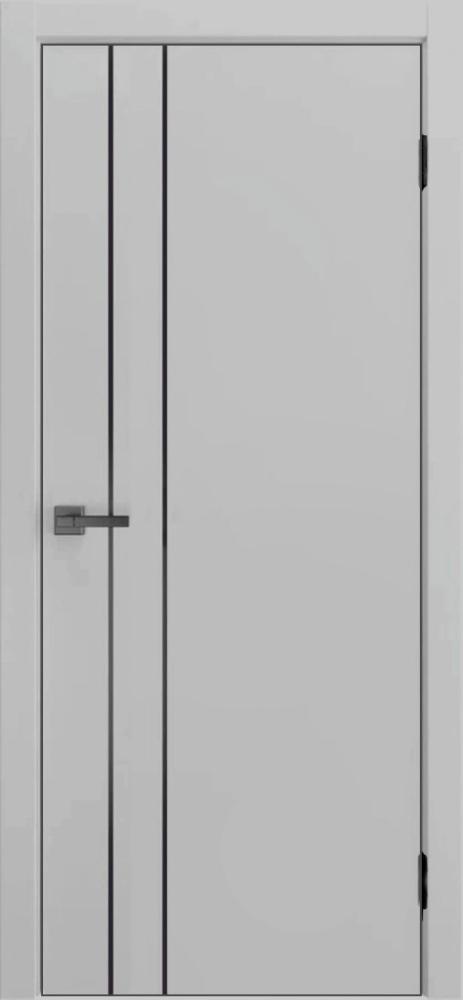 Двери в интерьере - Дверь L-58 серебристо-серый кромка AL, глухая