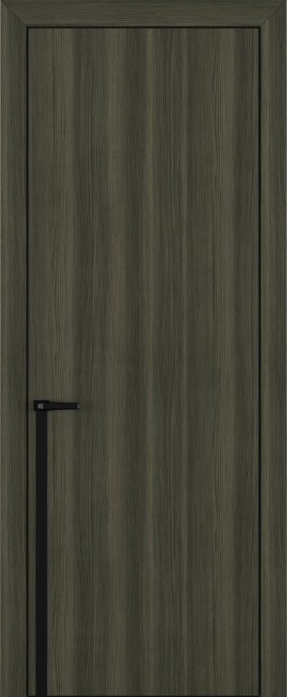Двери в интерьере - Дверь Z K21 toppan дуб темный, ALU кромка черная, молдинг черный, глухая