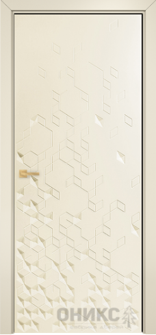 Дверь Оникс Кристалл эмаль слоновая кость, глухая
