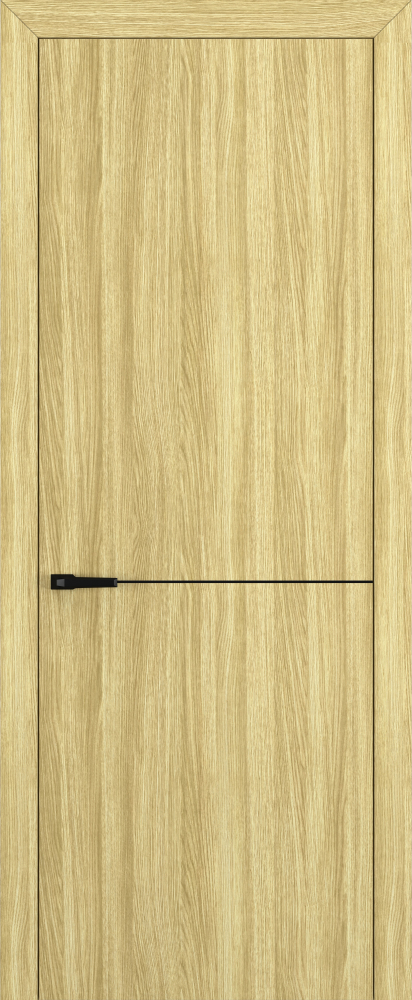Двери в интерьере - Дверь Z K10 toppan дуб натуральный, молдинг черный, глухая