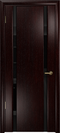 Дверь Арт Деко Спациа-2 венге, черный триплекс