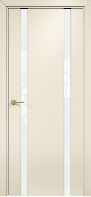 Двери в интерьере - Дверь Оникс Престиж 2 эмаль слоновая кость, триплекс белый