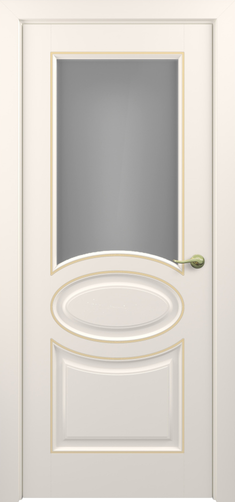 Двери в интерьере - Дверь Z Provans Т2 эмаль жемчужно-перламутровая patina Gold, сатинат