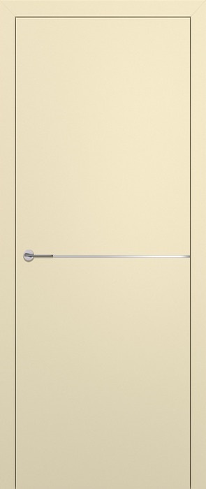 Двери в интерьере - Дверь Z K10 полипропилен крем, молдинг серебро, глухая