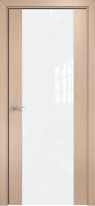 Двери в интерьере - Дверь Оникс Парма 1 беленый дуб, глухая лакобель RAL 0333