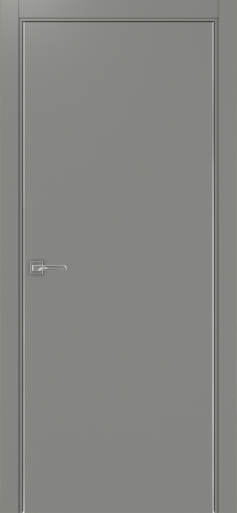 Двери в интерьере - Дверь Эко 201 серый, кромка AL хром SC с 2-х сторон, глухая