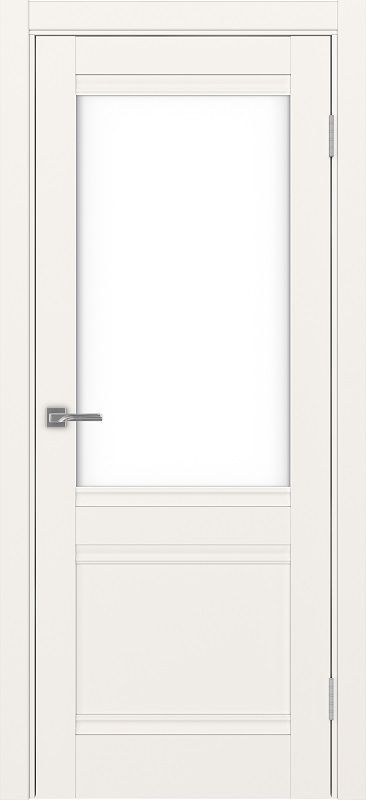 Двери в интерьере - Дверь Эко 502.21U бежевый, lacobel белый
