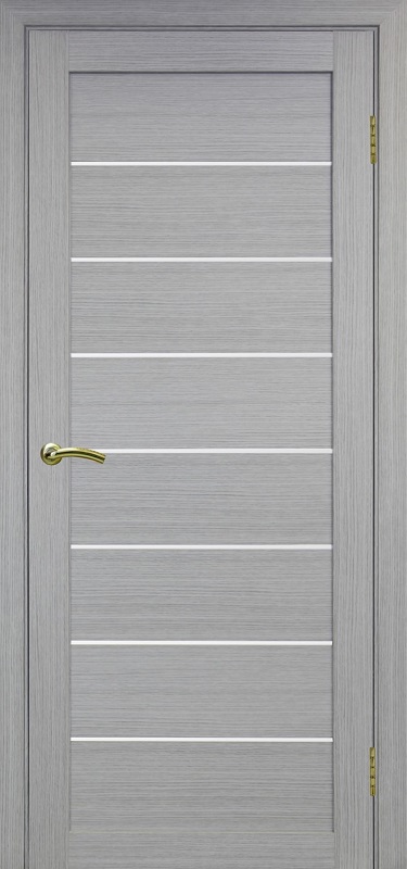 Двери в интерьере - Дверь Эко 508.12 дуб серый, lacobel белый