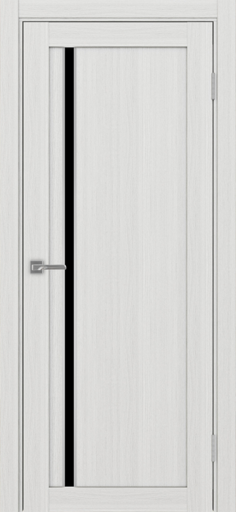 Двери в интерьере - Дверь Эко 527.121 АПС ясень серебристый молдинг SC, lacobel черный