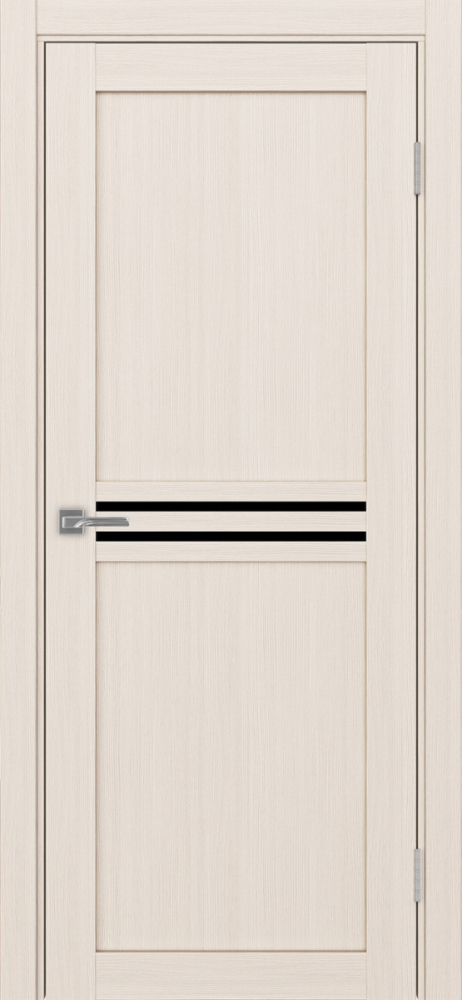 Двери в интерьере - Дверь Эко 552.12 ясень перламутровый, lacobel черный