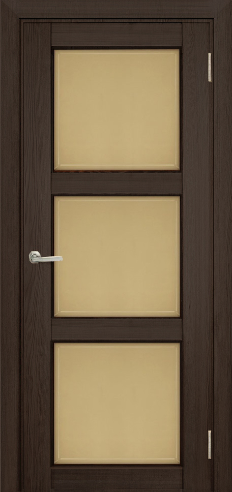 Двери в интерьере - Дверь Берест массив сосны Браво венге, стекло бронза