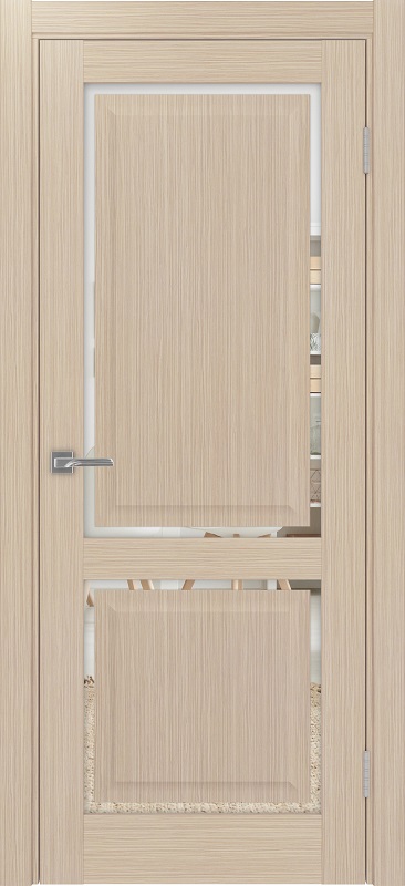 Двери в интерьере - Дверь Эко 602С.2121 ОФ4 дуб беленый, зеркало