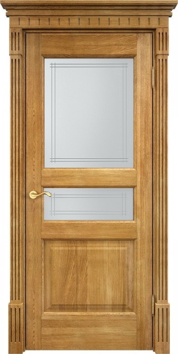 Двери в интерьере - Дверь ПМЦ массив дуба Д5 орех 5%, стекло 5-3