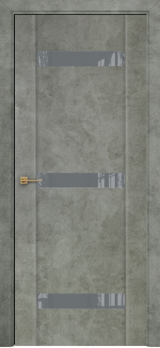Двери в интерьере - Дверь Оникс Парма 3 бетон светлый, глухая лакобель RAL 7040