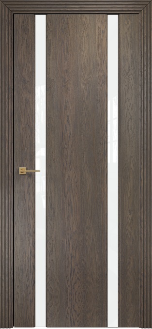 Двери в интерьере - Дверь Оникс Престиж 2 дуб античный, триплекс белый