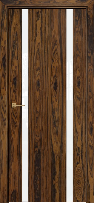 Двери в интерьере - Дверь Оникс Престиж 2 палисандр бразильский, триплекс белый
