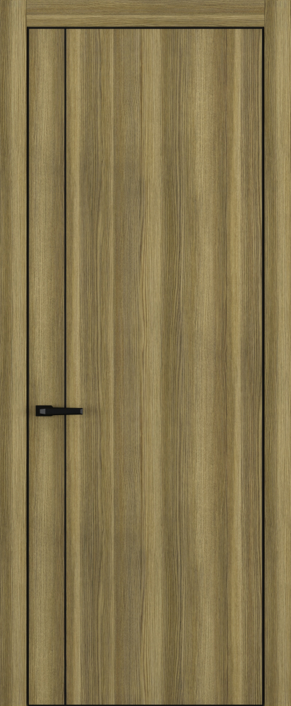 Двери в интерьере - Дверь Z K14 toppan дуб серый, ALU кромка черная, молдинг черный, глухая