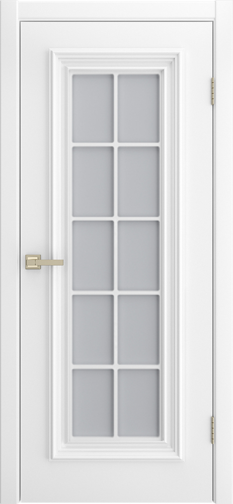 Двери в интерьере - Дверь Диана-1 эмаль белая, сатинат белый, решетка