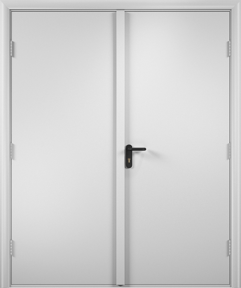 Двери в интерьере - Дверь противопожарная V ДПГ+ДПГ финиш-пленка 30 мин, белая
