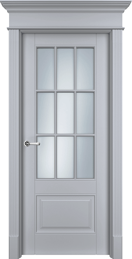 Двери в интерьере - Дверь Оксфорд-2 эмаль RAL 7047, сатинат