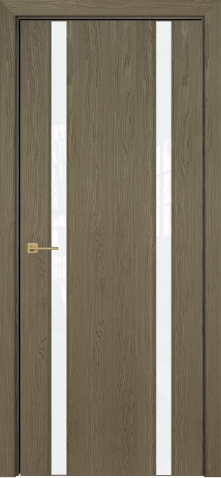Двери в интерьере - Дверь Оникс Престиж 2 дуб кофейный, глухая, триплекс белый