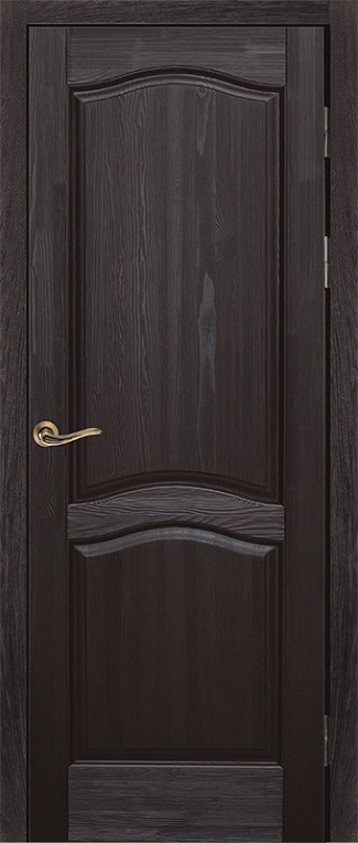 Двери в интерьере - Дверь ОКА браш массив сосны Лео венге, глухая